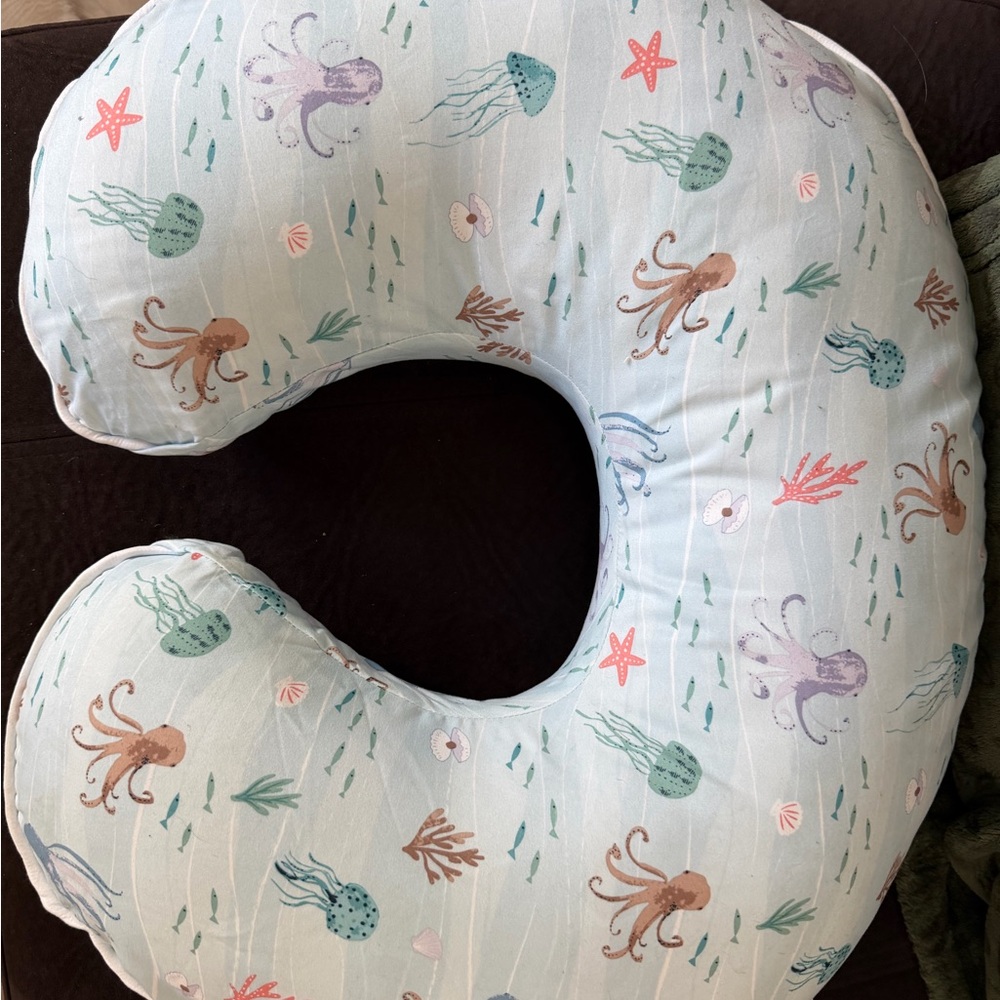 Boppy Ocean Theme Nursing Pillow & Extra Safari Cover